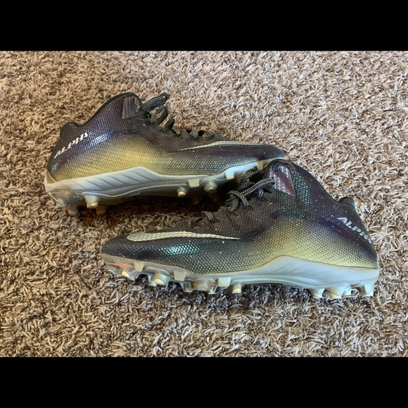 Galaxy/Purple/black Nike alpha football cleats - Picture 2 of 5